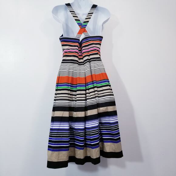 Calvin Klein Stripes Fit & Flare Dress - Picture 2 of 10